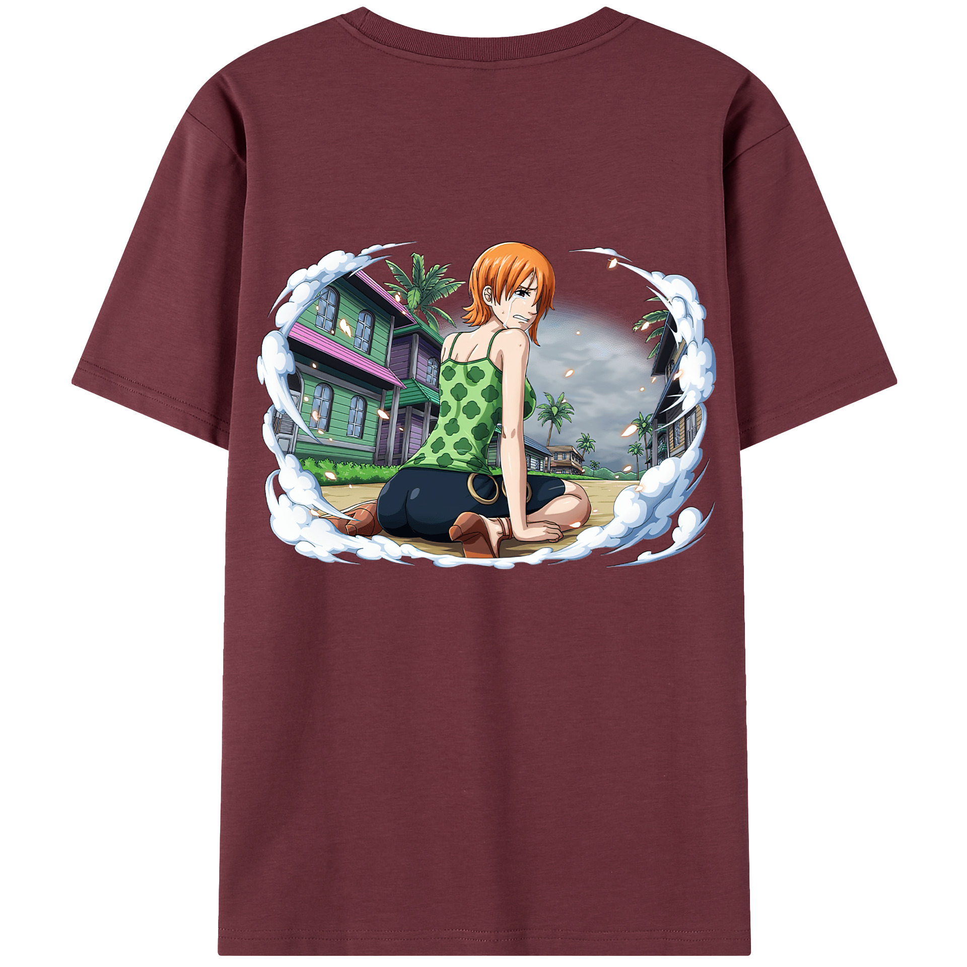 ワンピース ナミ ONE PIECE Nami 綿100％半袖Tシャツ（背面プリント）